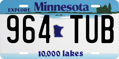 MN license plate 964TUB