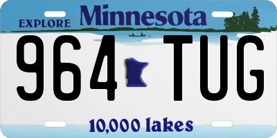 MN license plate 964TUG