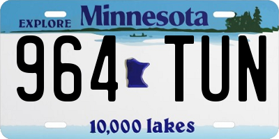MN license plate 964TUN