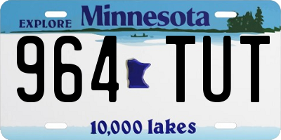 MN license plate 964TUT