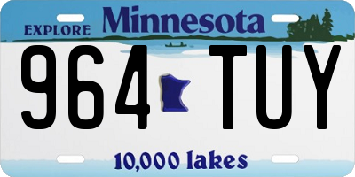 MN license plate 964TUY