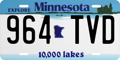 MN license plate 964TVD