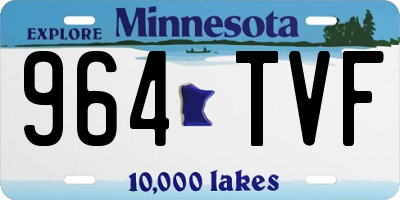 MN license plate 964TVF