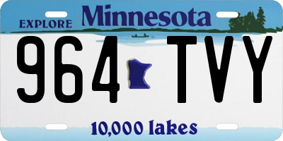 MN license plate 964TVY