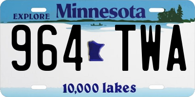 MN license plate 964TWA