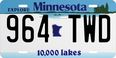 MN license plate 964TWD