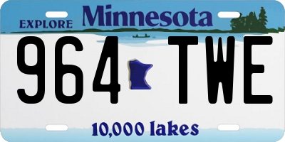 MN license plate 964TWE