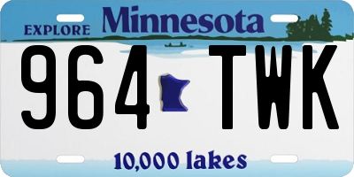 MN license plate 964TWK