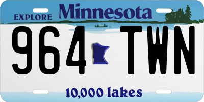 MN license plate 964TWN