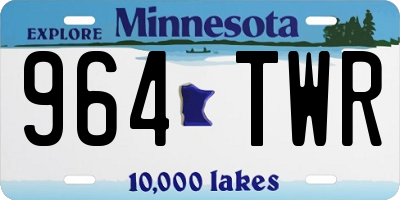 MN license plate 964TWR