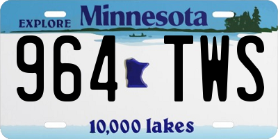 MN license plate 964TWS