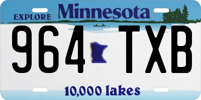 MN license plate 964TXB