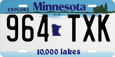 MN license plate 964TXK