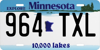 MN license plate 964TXL