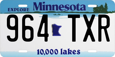 MN license plate 964TXR