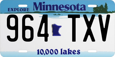 MN license plate 964TXV