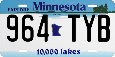 MN license plate 964TYB