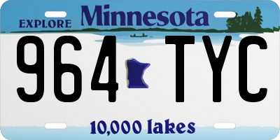 MN license plate 964TYC