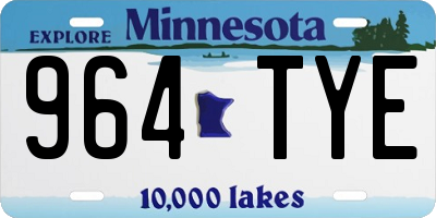 MN license plate 964TYE