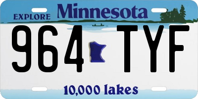MN license plate 964TYF