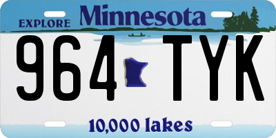 MN license plate 964TYK