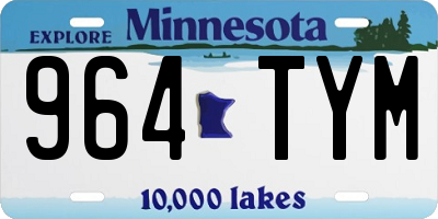 MN license plate 964TYM