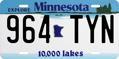 MN license plate 964TYN