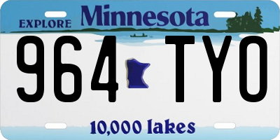MN license plate 964TYO