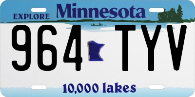 MN license plate 964TYV