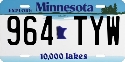MN license plate 964TYW