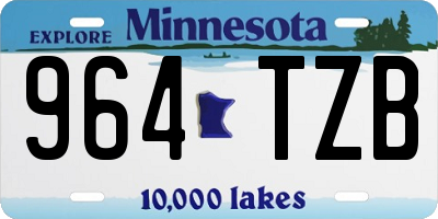 MN license plate 964TZB