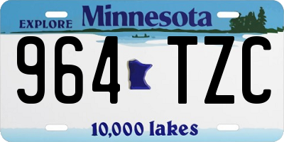 MN license plate 964TZC