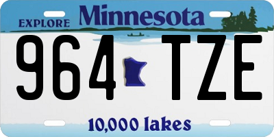 MN license plate 964TZE