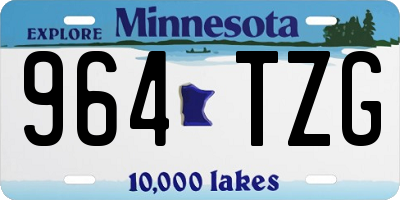 MN license plate 964TZG