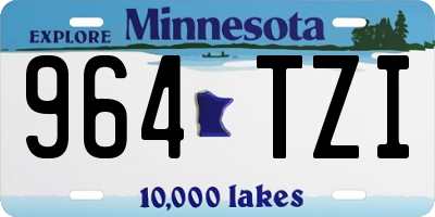 MN license plate 964TZI
