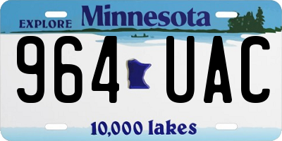 MN license plate 964UAC