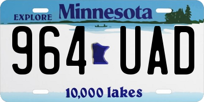 MN license plate 964UAD