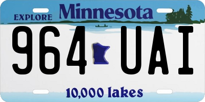 MN license plate 964UAI