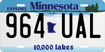 MN license plate 964UAL