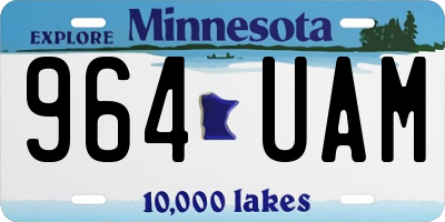 MN license plate 964UAM