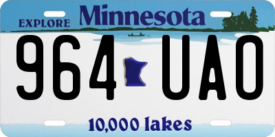 MN license plate 964UAO