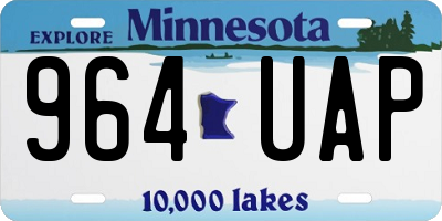 MN license plate 964UAP