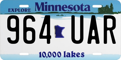 MN license plate 964UAR