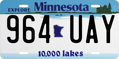 MN license plate 964UAY