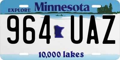 MN license plate 964UAZ