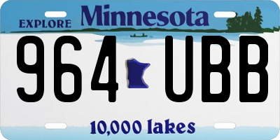 MN license plate 964UBB