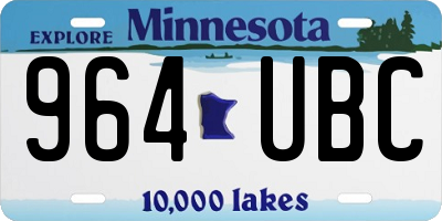 MN license plate 964UBC