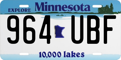 MN license plate 964UBF