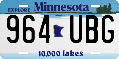 MN license plate 964UBG