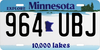 MN license plate 964UBJ
